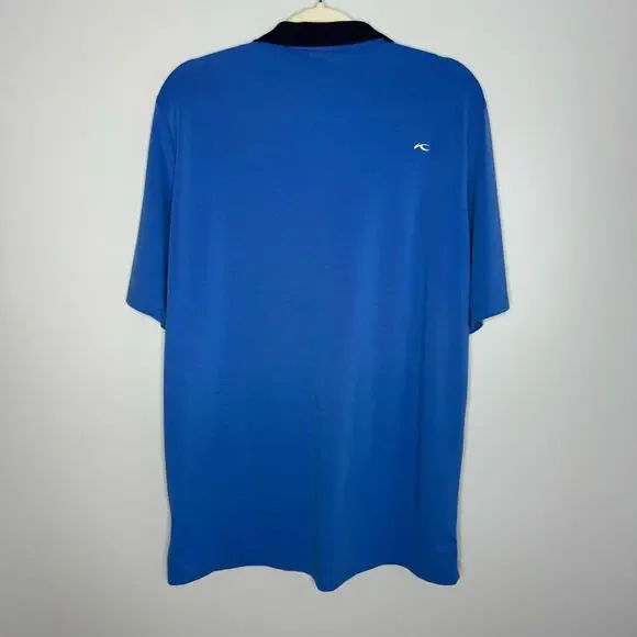 Kjus Men's Sami Polo Shirt Short Sleeve Golf Performance Blue Small - Picture 6 of 8
